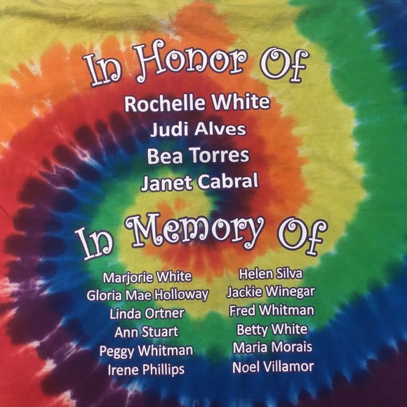 #HH Port & Company Peach Love & Cure Dream Love Tie Dye Multicolor T Shirt 2XL - Picture 6 of 8